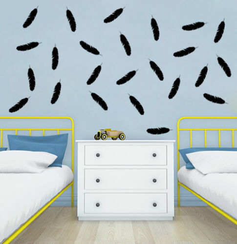 3.5" X 1" Feathers Home Office Wall Bathroom Window Vinyl Decals Stickers Decor