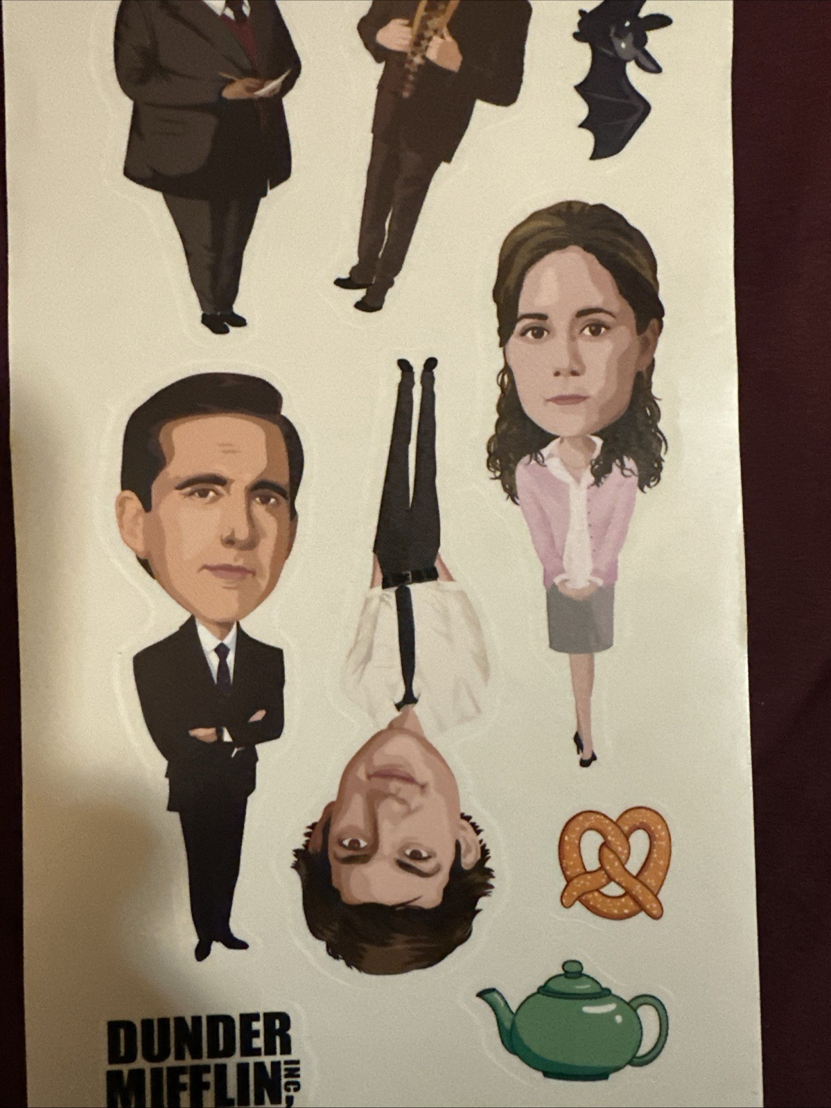 THE OFFICE 10 Wall Decals Removable & Repositional 5” Fat Head Stickers NEW