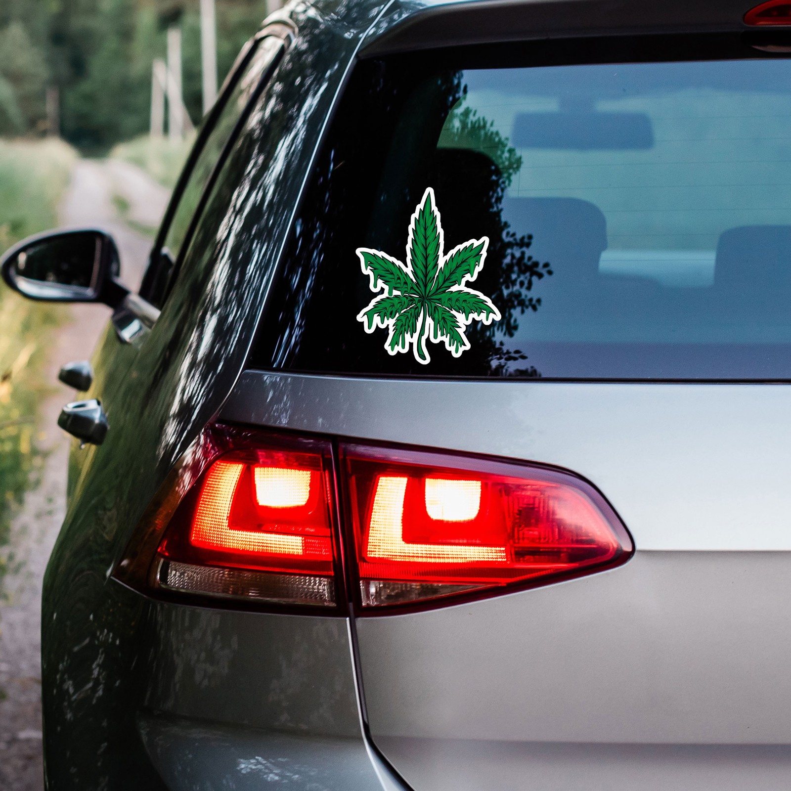 Melting Marijuana Leaf – Vinyl Decal Sticker – Car Window Laptop – ebn8714