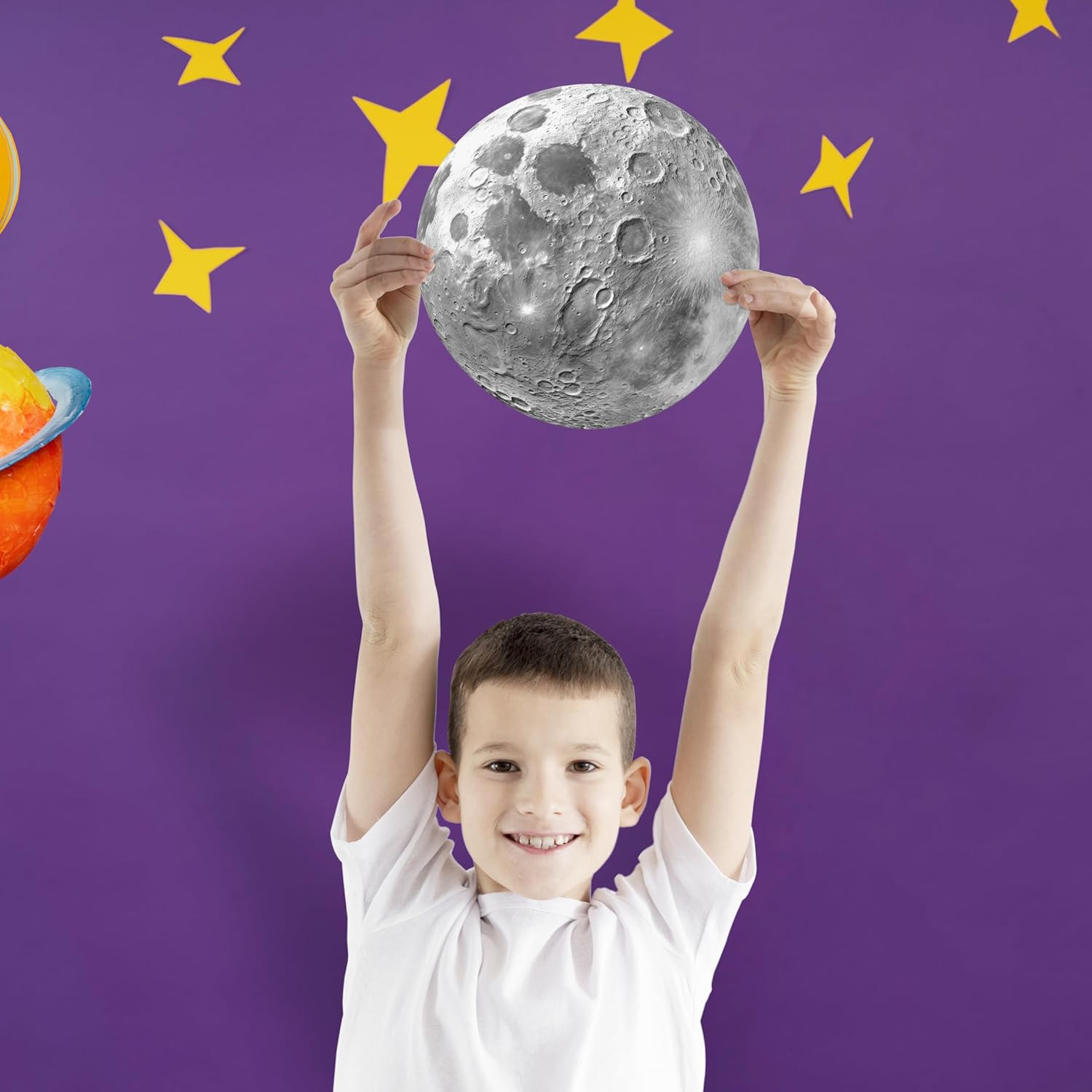 Glow in the Dark Sun for Ceiling, Luminous Planet Wall Sticker, Kids Bedroom Wal