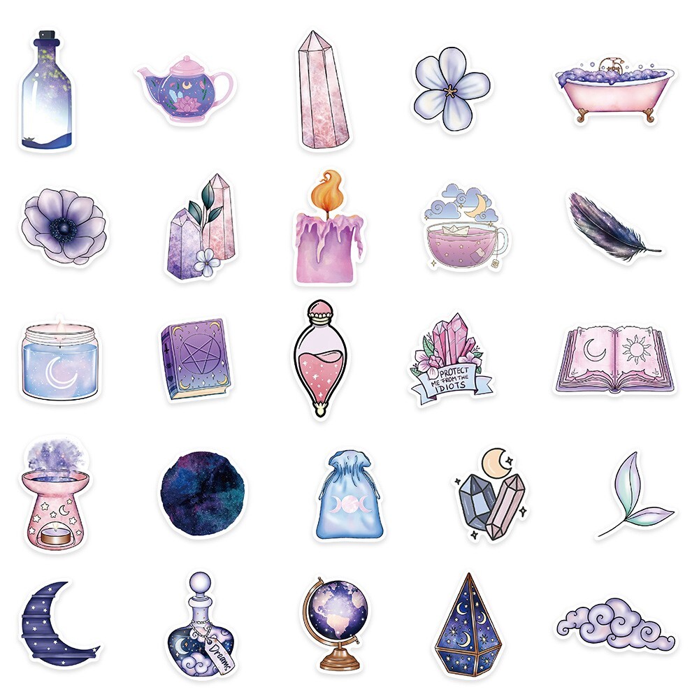 150pcs SPIRITUAL Stickers Pack,Crystal Potion Gothic Stickers,#234235