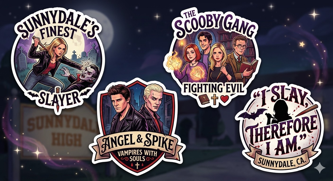 4 Buffy The Vampire Slayer Decal Stickers Phone Laptop