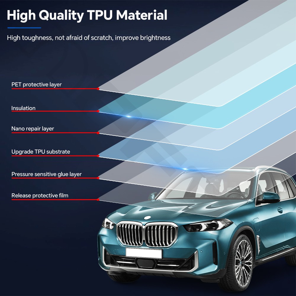 For BMW X5 xDrive40 50 M60i 2024-UP Paint Protection Film Precut Kit Gloss PPF