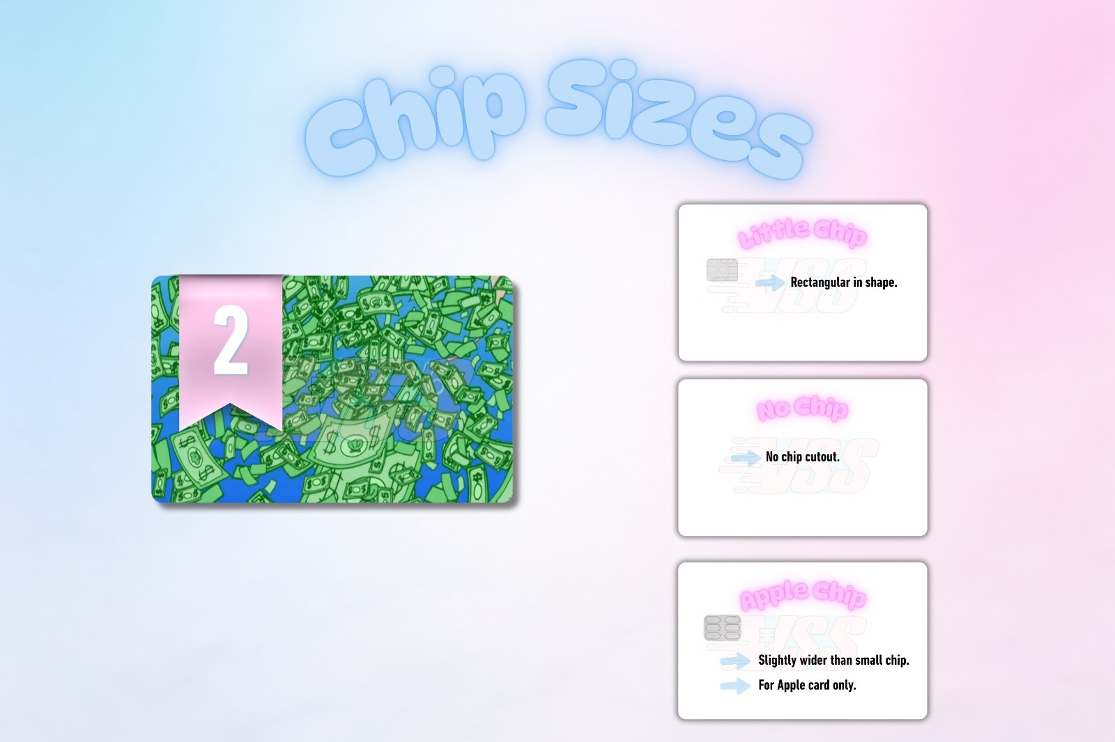 3‑Pack Clam Bikini Bottom Card Skins –Vinyl Credit & Debit Card Covers | Durable