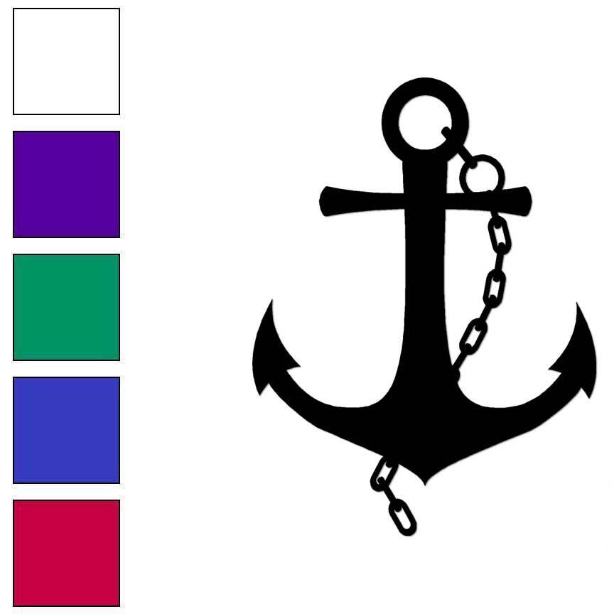 Boat Anchor, Vinyl Decal Sticker, Multiple Colors & Sizes #6873