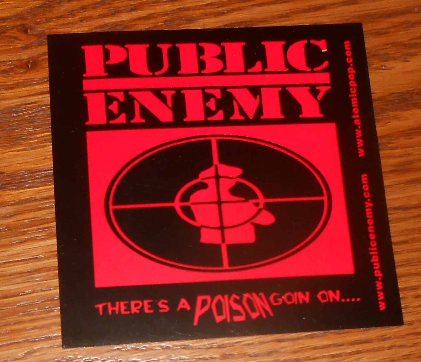 Public Enemy There’s a Poison Goin On Sticker 1999 Decal Square Promo 4” RARE