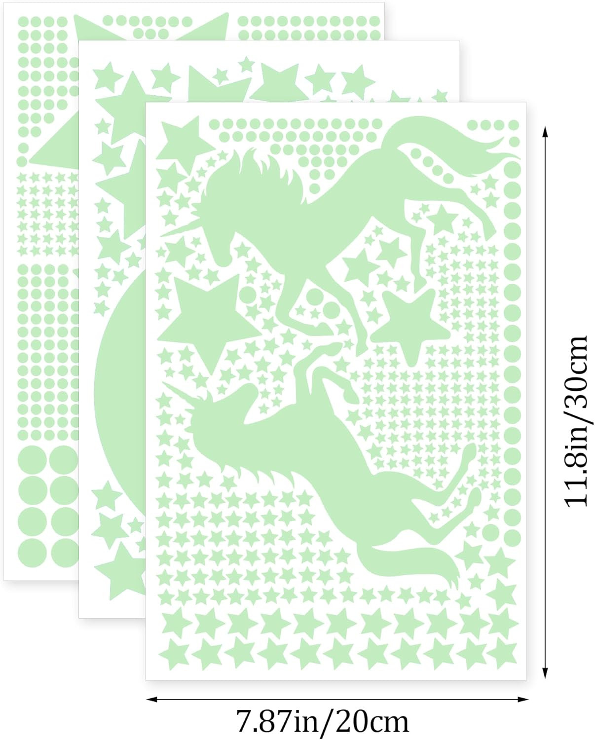 Glow in The Dark Stars for 915 Count (Pack of 1), 915 Pcs Sky Blue