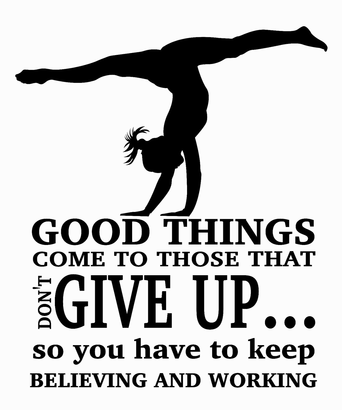 Ali Raisman Inspirational Gymnast Quotes 20" x 24" Home Wall Decoration Sticker