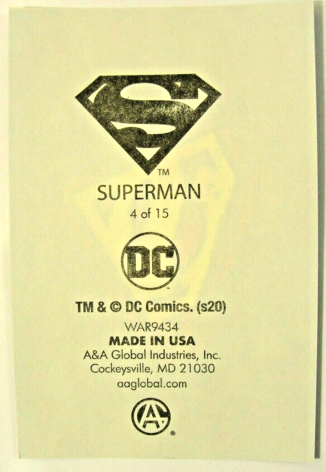 Superman Official DC Comics Sticker Logo Series 3 Vending Decal