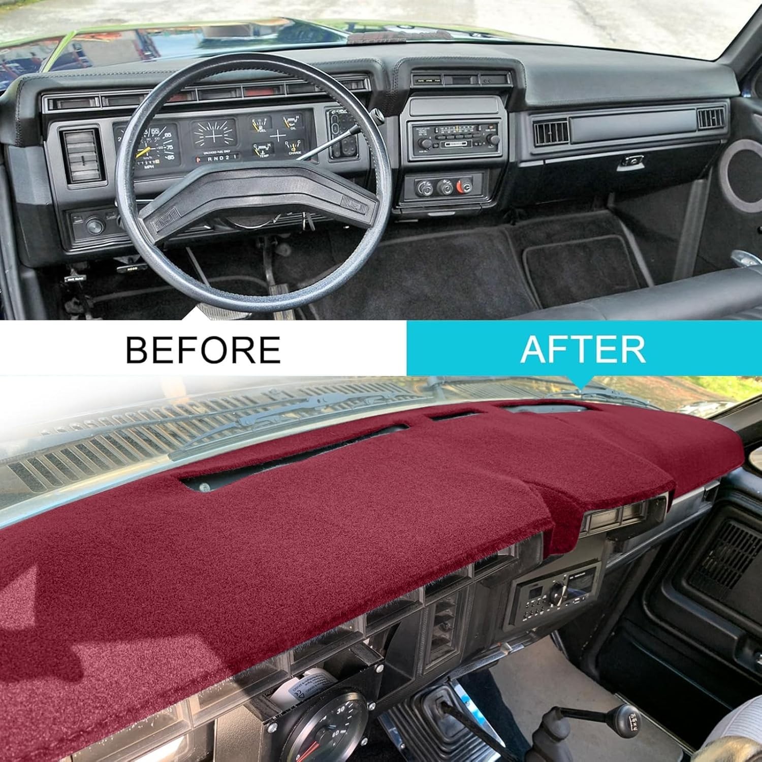 Dashboard Cover Custom Fit for Ford F100 F150 F250 F350 Bronco 1980 1981 1982 19