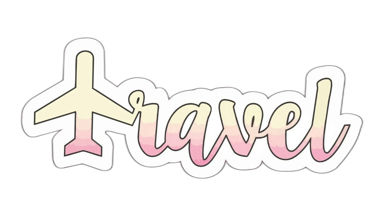 Airplane travel sticker