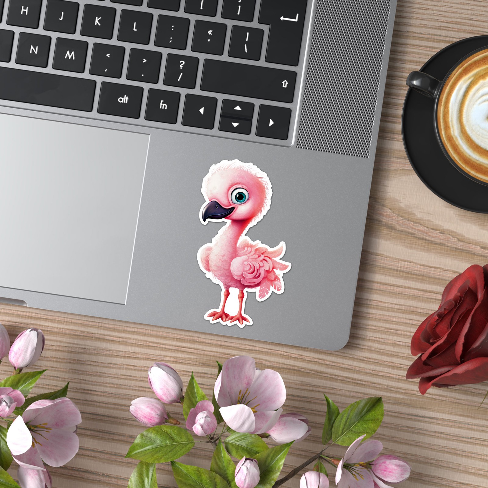 Cute Baby Flamingo – Vinyl Decal Sticker – Car Window Laptop – ebn11218