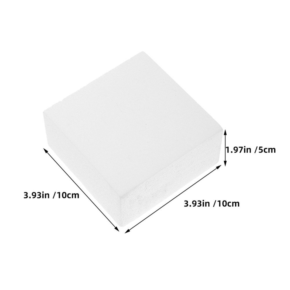 16 Pcs Foam Square Bricks for Crafting Polystyrene Boards Crafts Blocks Display
