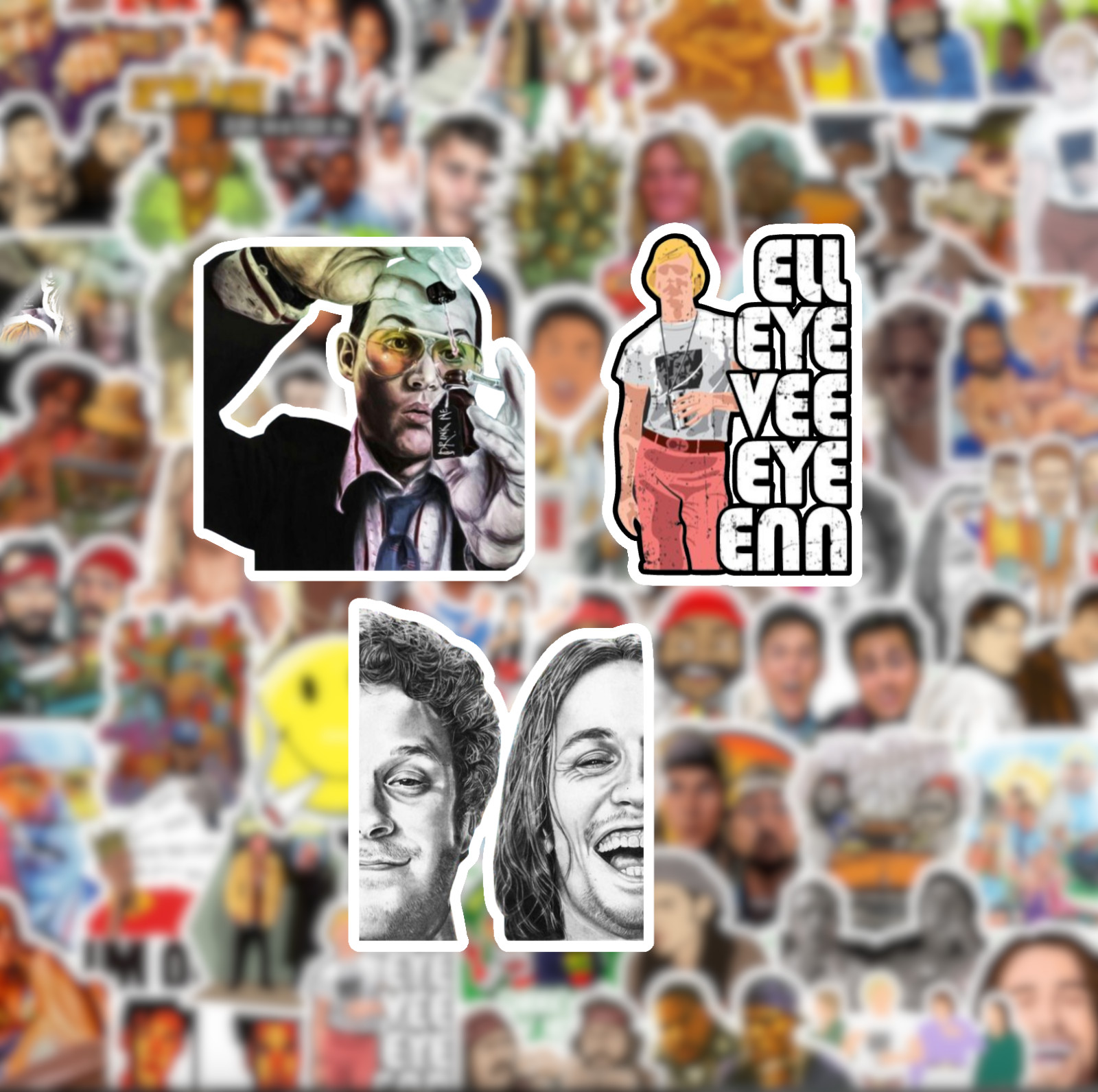 25/50 Stoner Movie Sticker Pack-Waterproof Vinyl- Weed Cannibus 420 Leaf Dazed