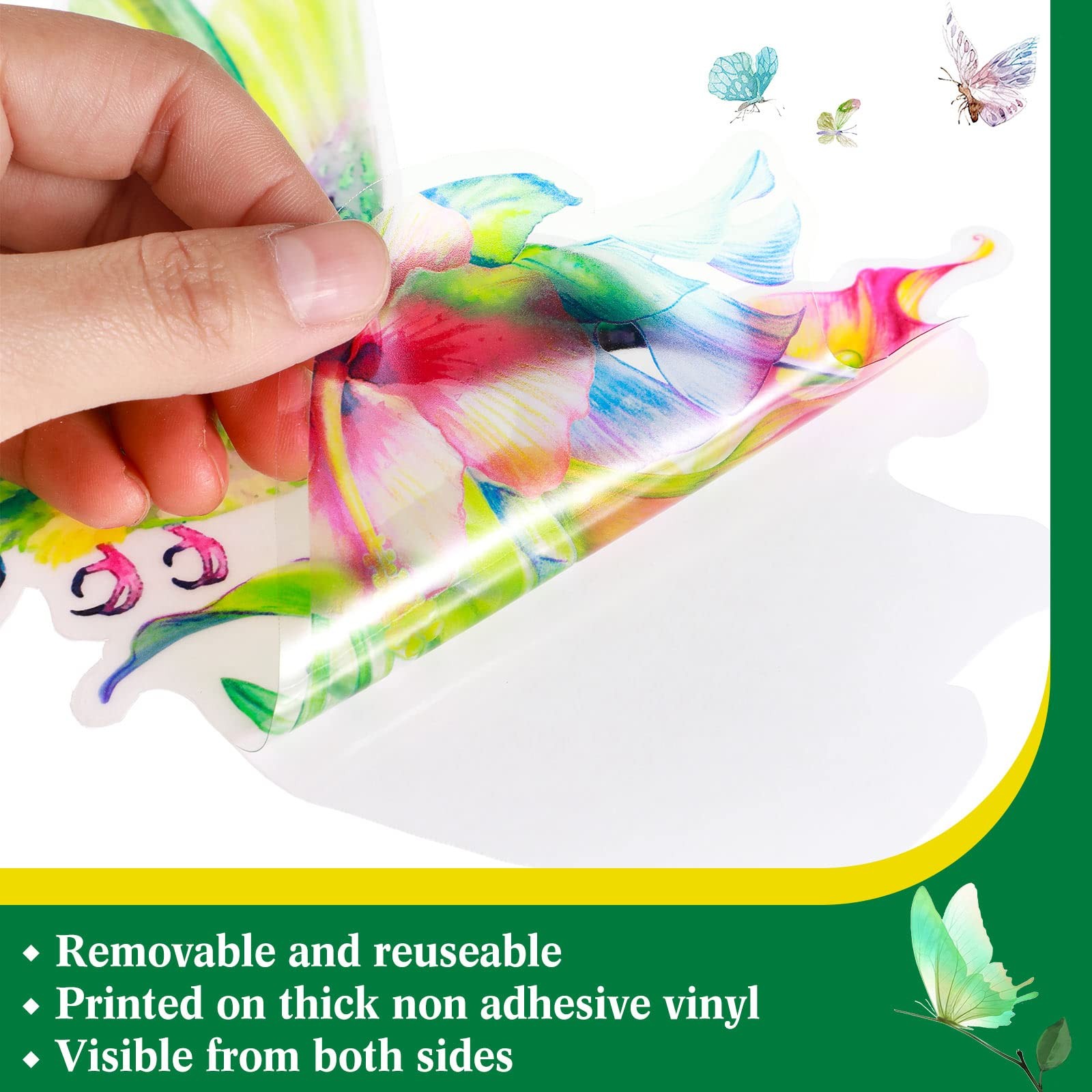 Pajean 32 Pieces Hummingbird Window Clings Anti Collision As Pictures Shown