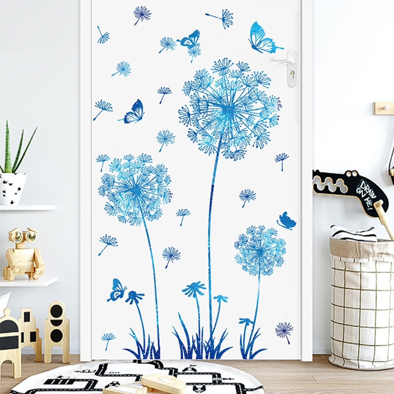 2 Set Large Dandelion Wall Stickers & Murals Boho Flower Wall Decor for Bedro…