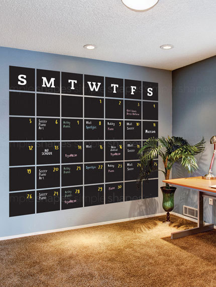 Chalkboard Calendar Wall Decal – Extra Large