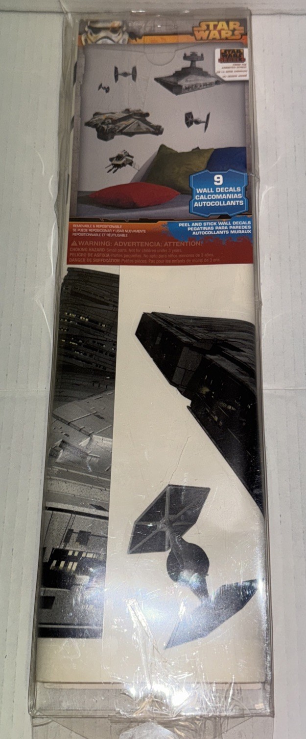 Star Wars Wall Decals. 9 In All. New.