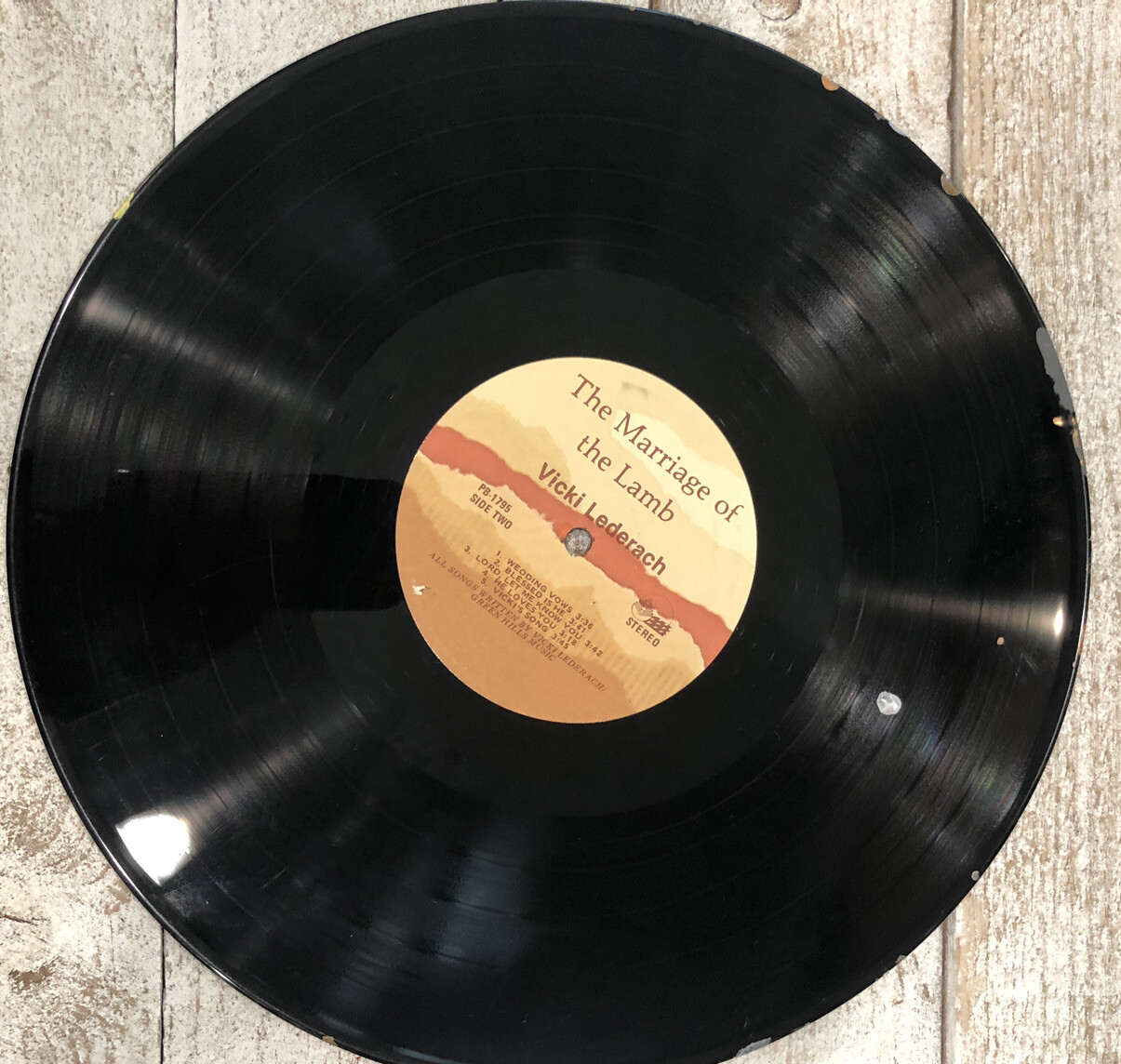 12” Vinyl Music Record Wall Art ~ Splatter Paint ~ Metallics Gold, Bronze, White