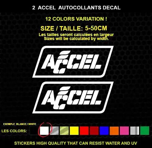 2 Accel Decorative Stickers – Vehicles & Accessories, Set of 2 Pieces