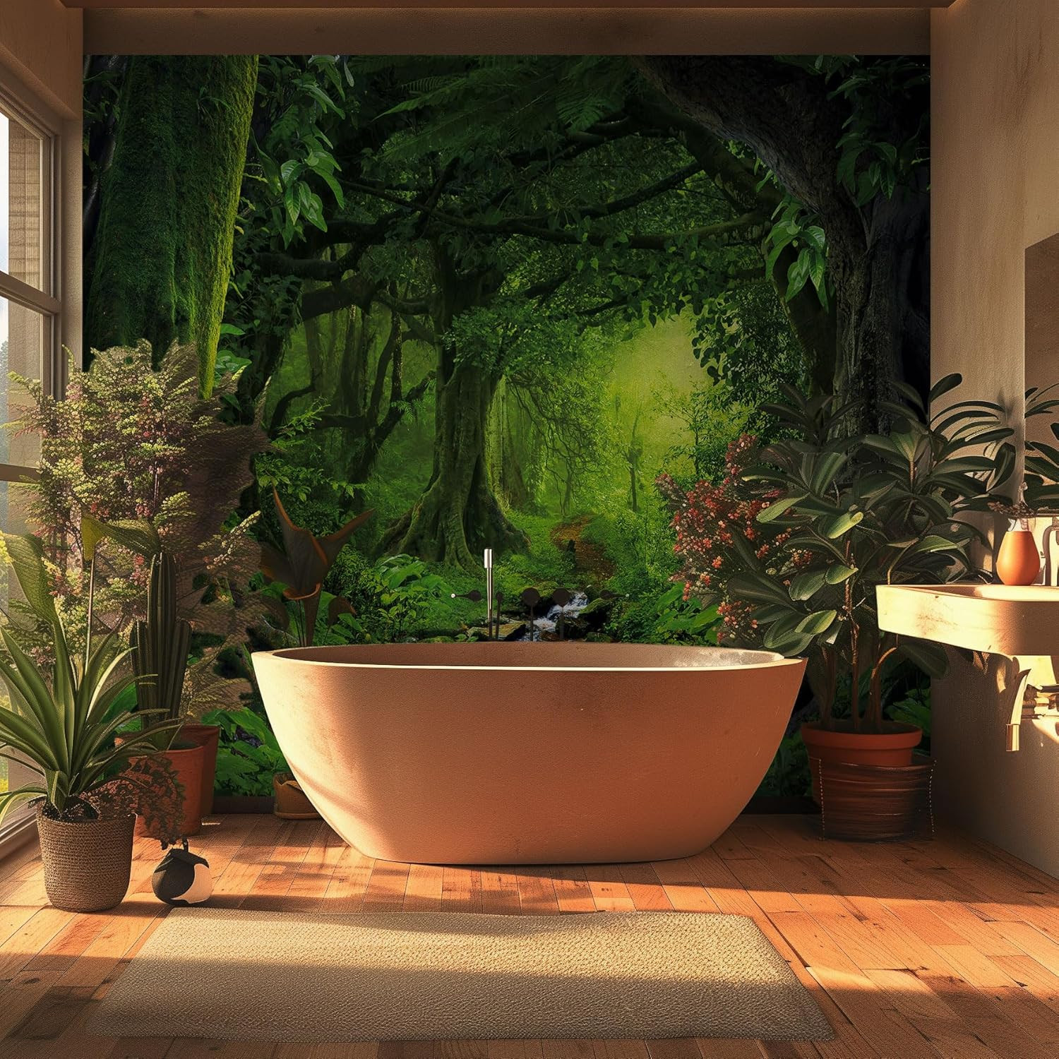 Peel and Stick Forest Mural Wallpaper for a Natural Room Makeover
