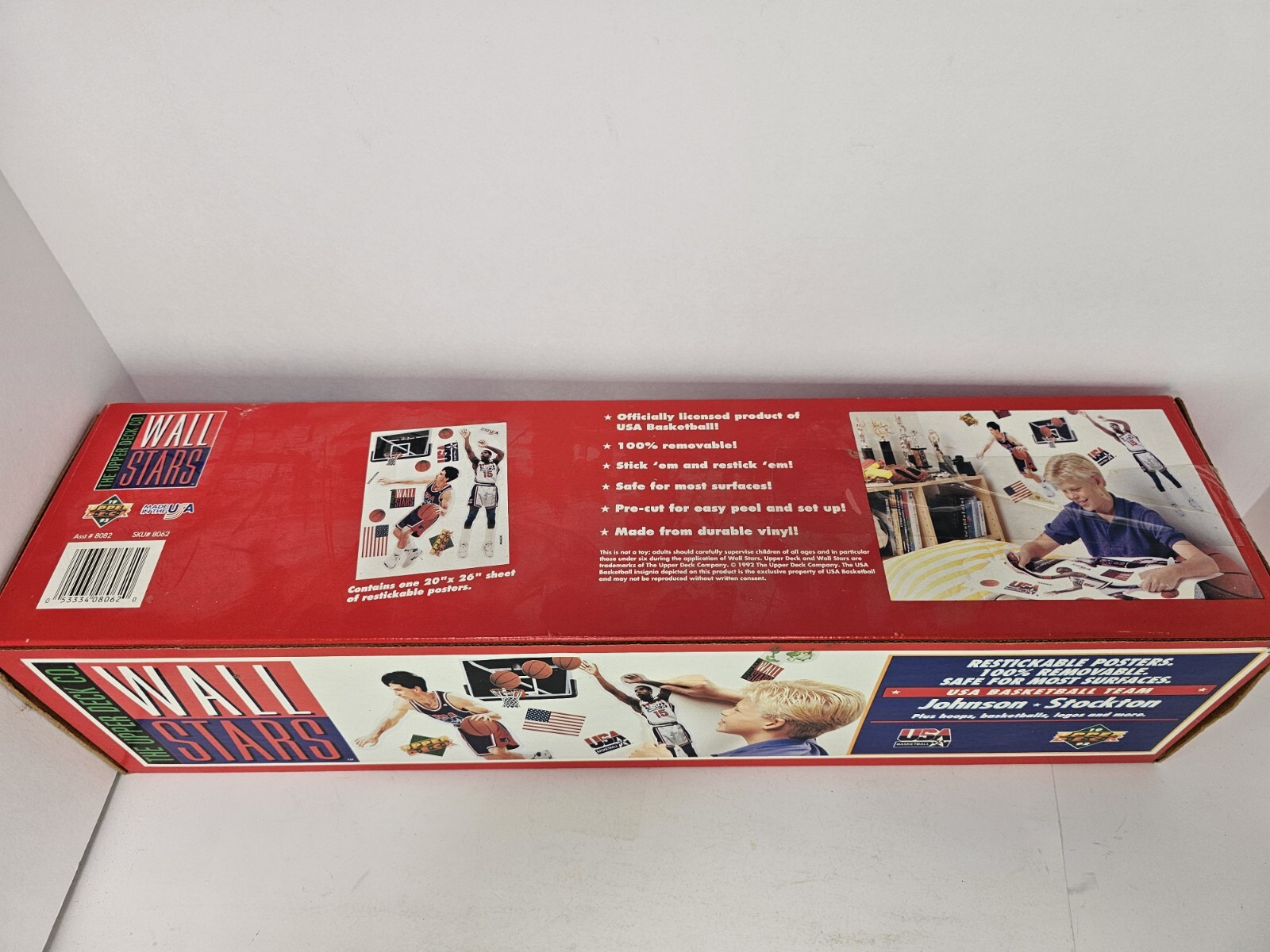 Upper Deck USA Dream Team Wall Stars Restickable Posters: Magic Johnson/John