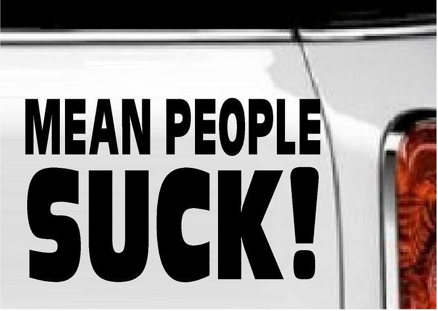 Mean People Suck! Vinyl Decal Home Décor 5" x 8"