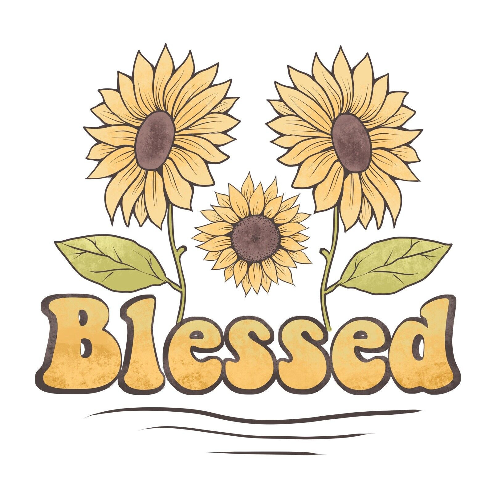 Blessed Sunflower Sticker Decal