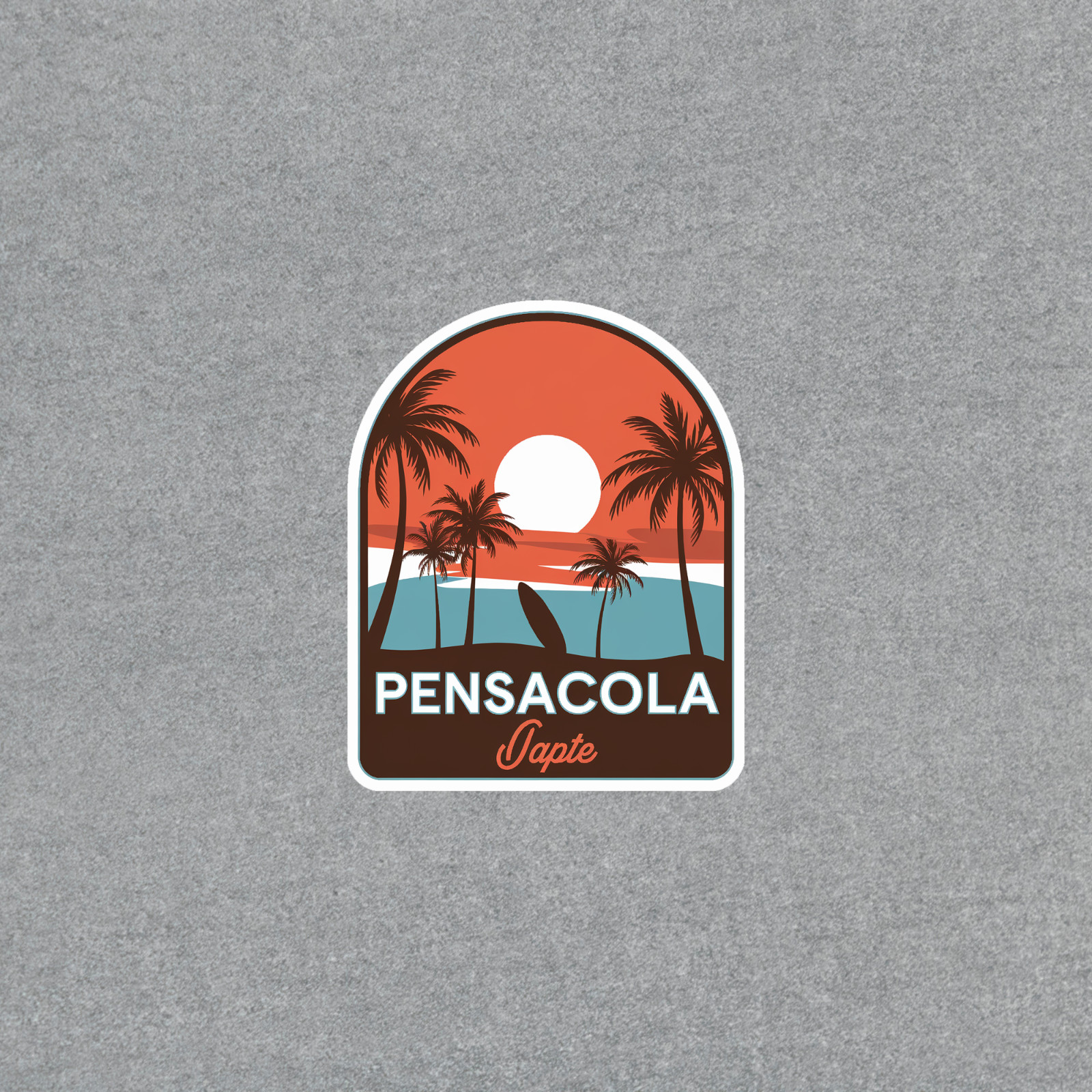 Pensacola Florida Vintage Surf Sticker – Retro Surfing Decal Beach Lovers #4149