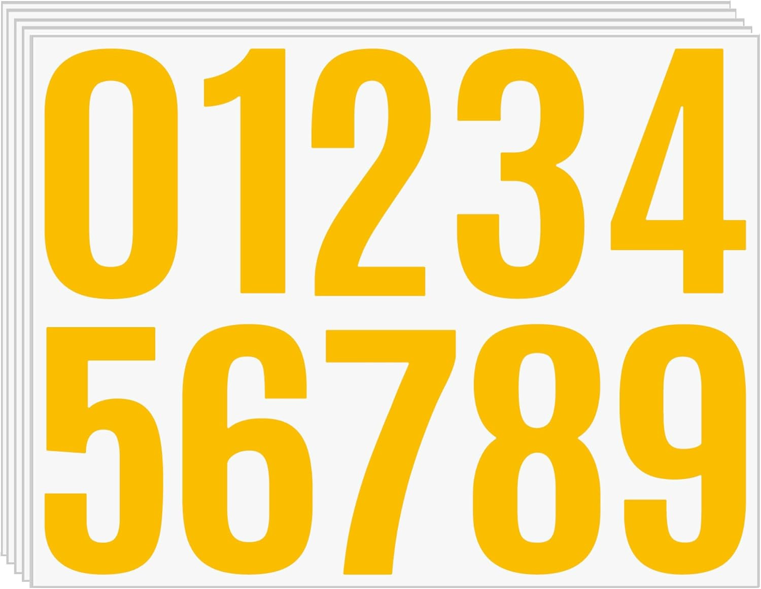 50PCS Number Stickers 5 Sheets 4 Inch Large Vinyl Self-Adhesive Numbers for Mail