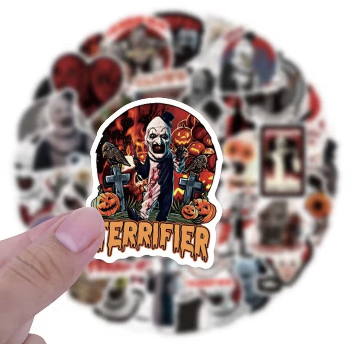 Art The Clown Style Stickers 50pk Mixed Terrifier Horror Stickers FREE SHIPPING