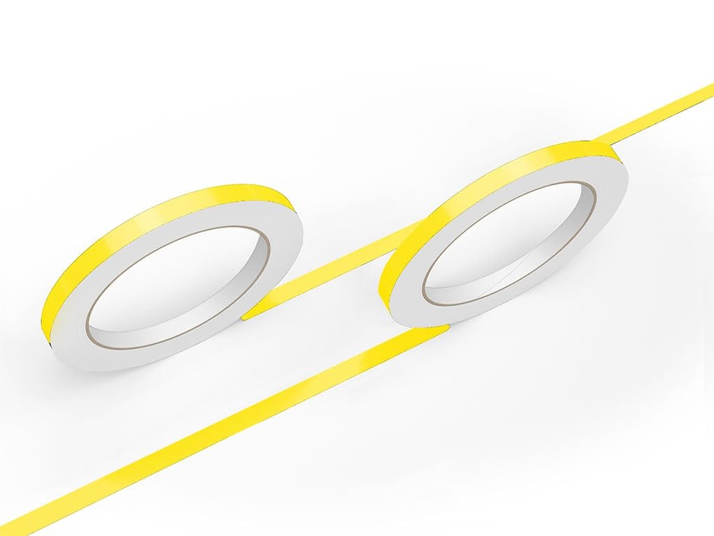 Lemon Yellow Vinyl Pinstriping Tape 3/4in x 150ft Roll for Easy Application
