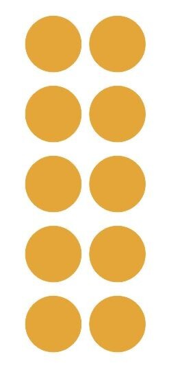 1.5" Golden Yellow Round Label Dots Stickers Color Coding Inventory 1.5 Inch Dot