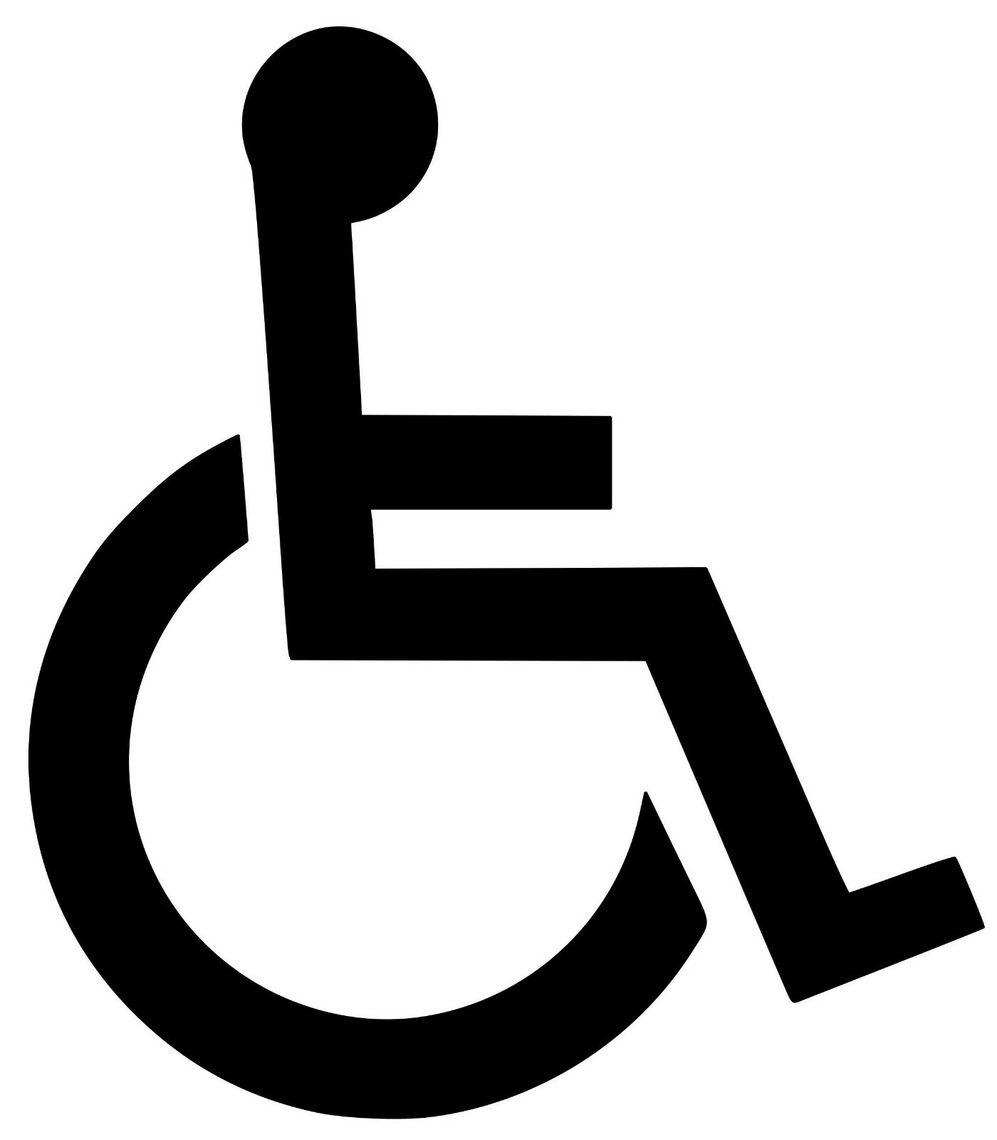 Handicap Accessible Vinyl Decal | Wheelchair Restroom Door Sign Die Cut Sticker