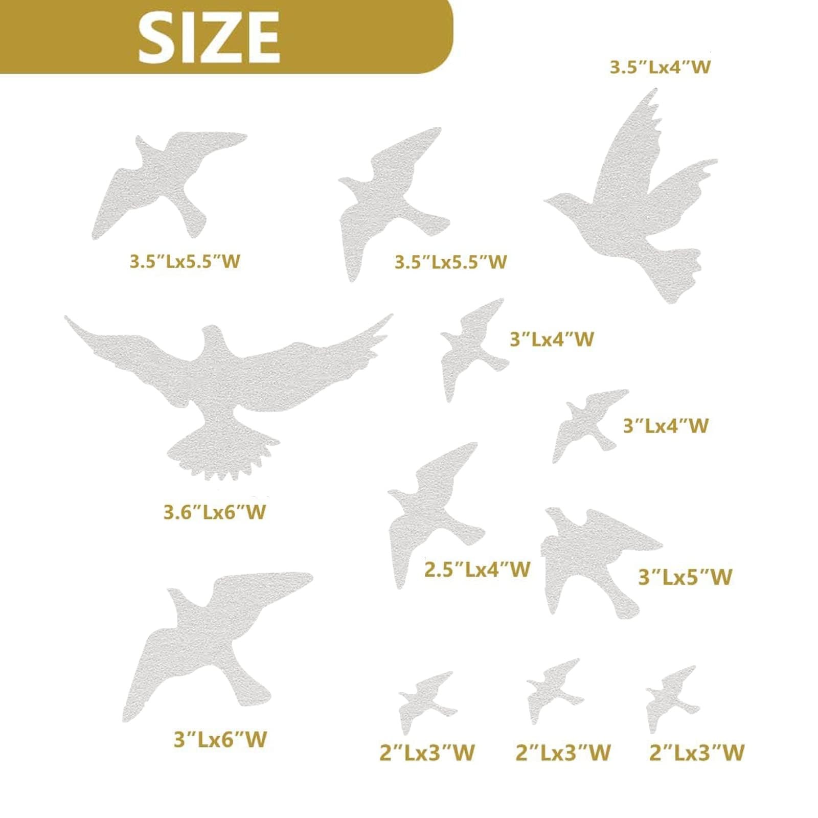 Anti-Collision Window Bird Stickers Decals Glass Door Protect and Save Bird