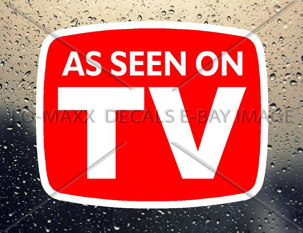 As Seen On TV Car Truck SUV Bumper Glass Various Sizes Printed Vinyl Sticker