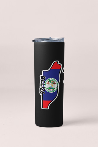 Belize Map Flag Sticker Decal