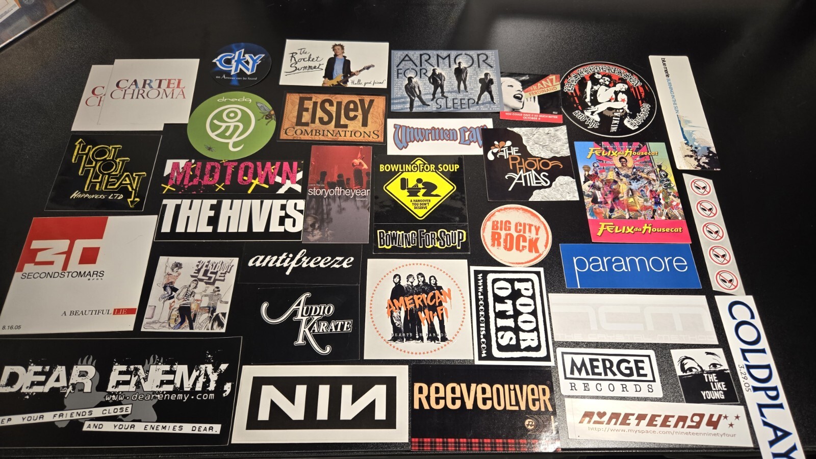 65 X Rock Band Logo Stickers Decal Lot Punk Music Vinyl Heavy Metal Car Bumper