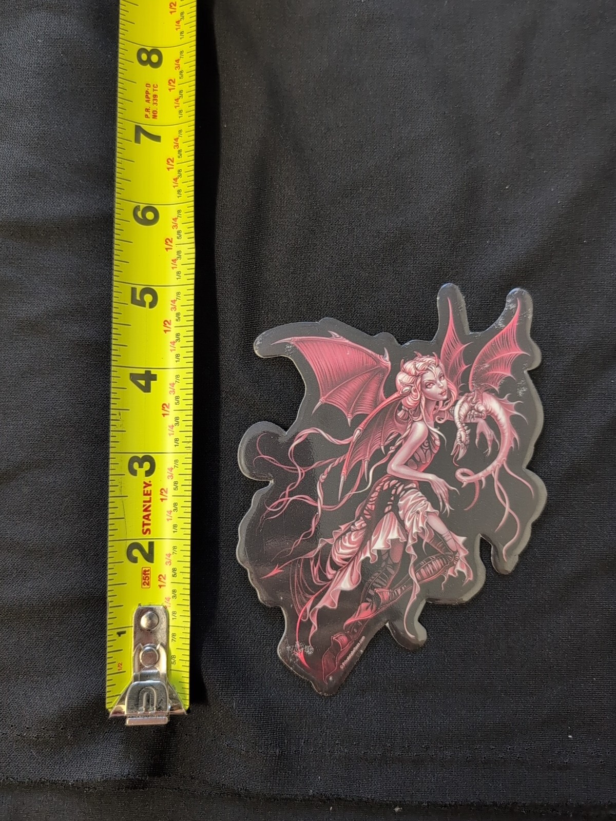 Pink Dragon Wings Fairy With Little Dragon Bumper Sticker Vinyl Decal 5”x 4”