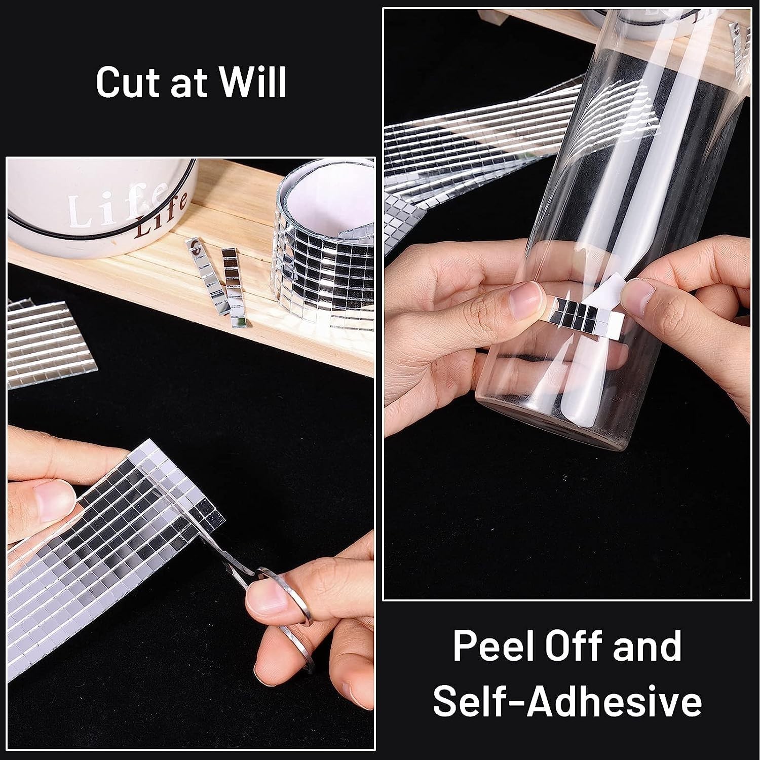 Glass Mirror Mosaic Tiles 5x5mm – 2160 PCS for Elegant Decoration