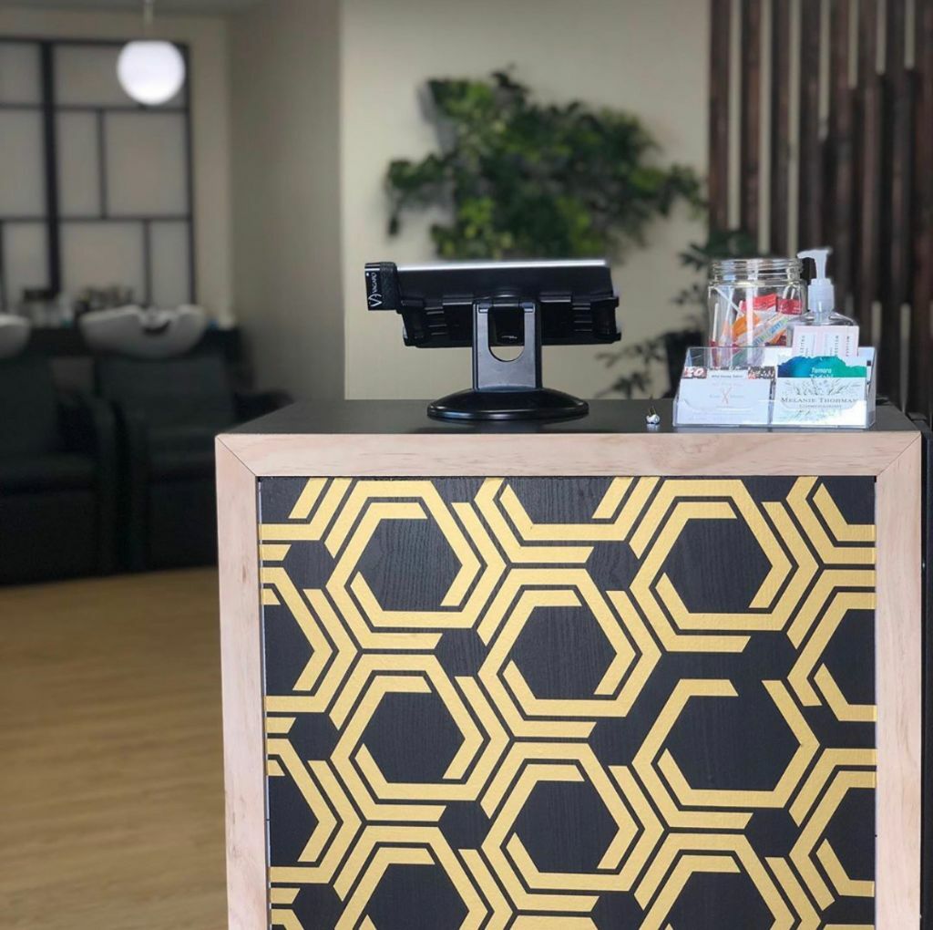 Mid Century Wall Decal, Hexagon Wall Decals, Geometric Wall Decor, Window Decals