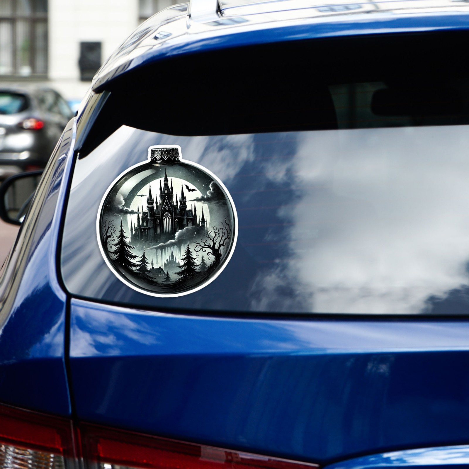 Gothic Castle Ornament – Vinyl Decal Sticker – Car Window Laptop – #1462