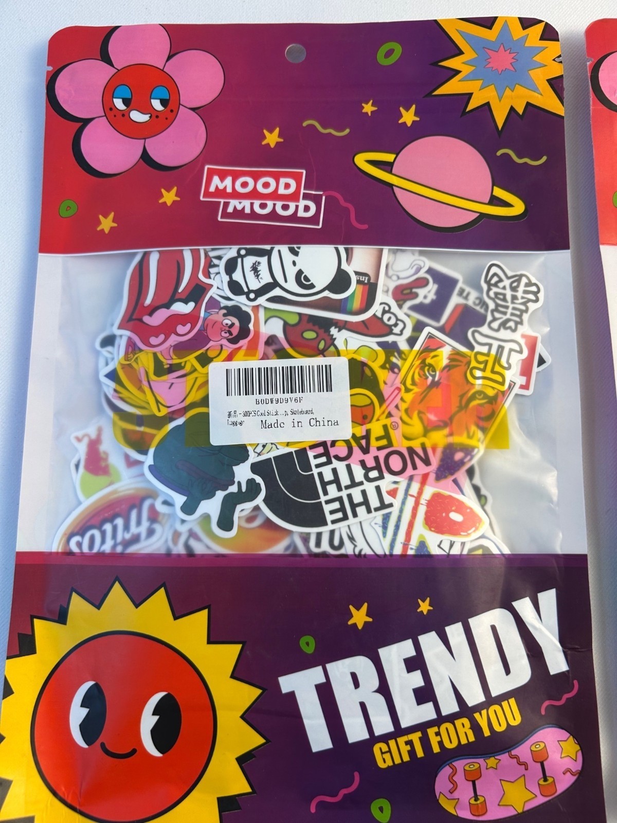Mood Mood Trendy Sticker Set Mixed Design Waterproof Decals Gift Pack