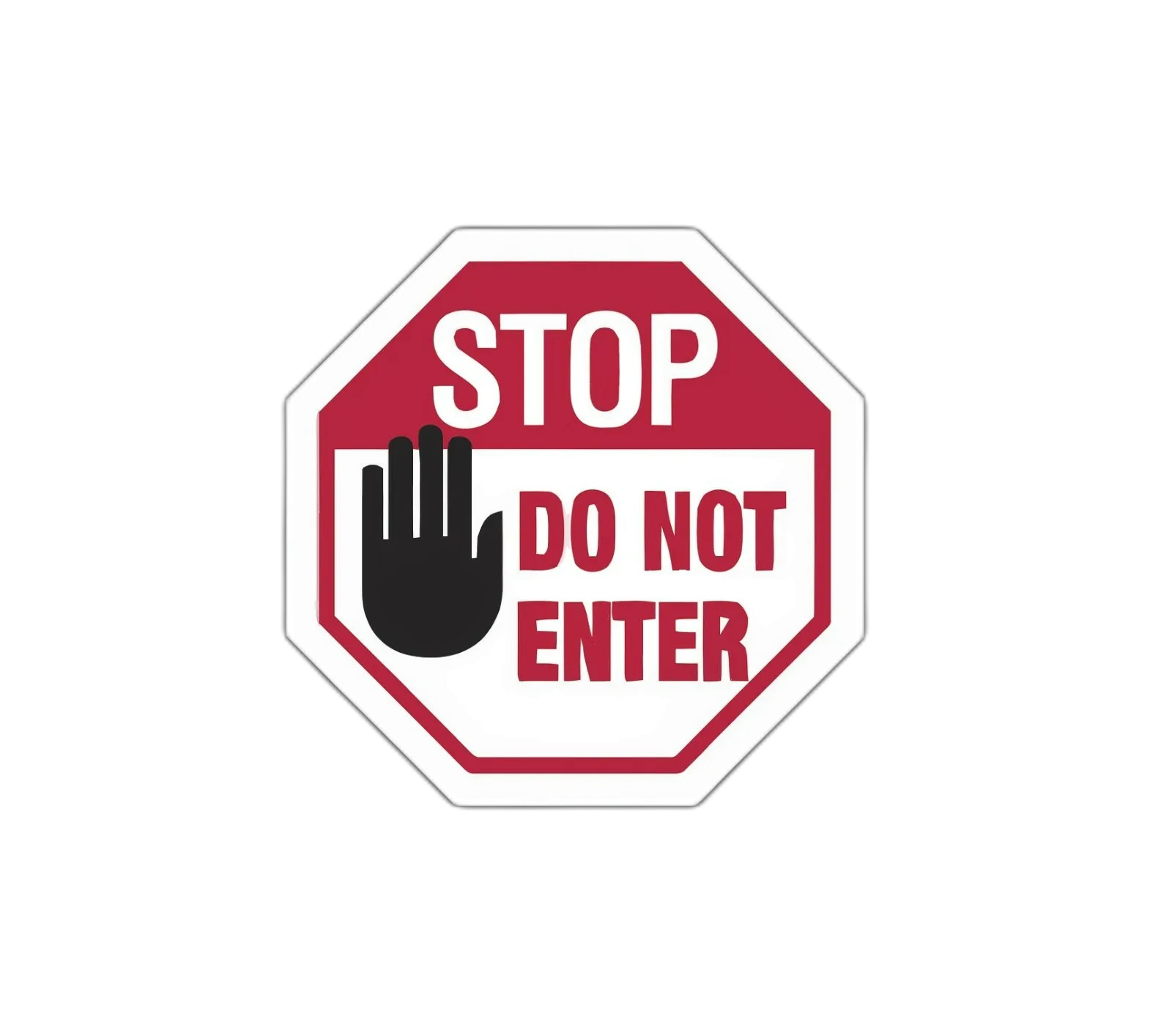 Stop Do Not Enter Sticker Decal
