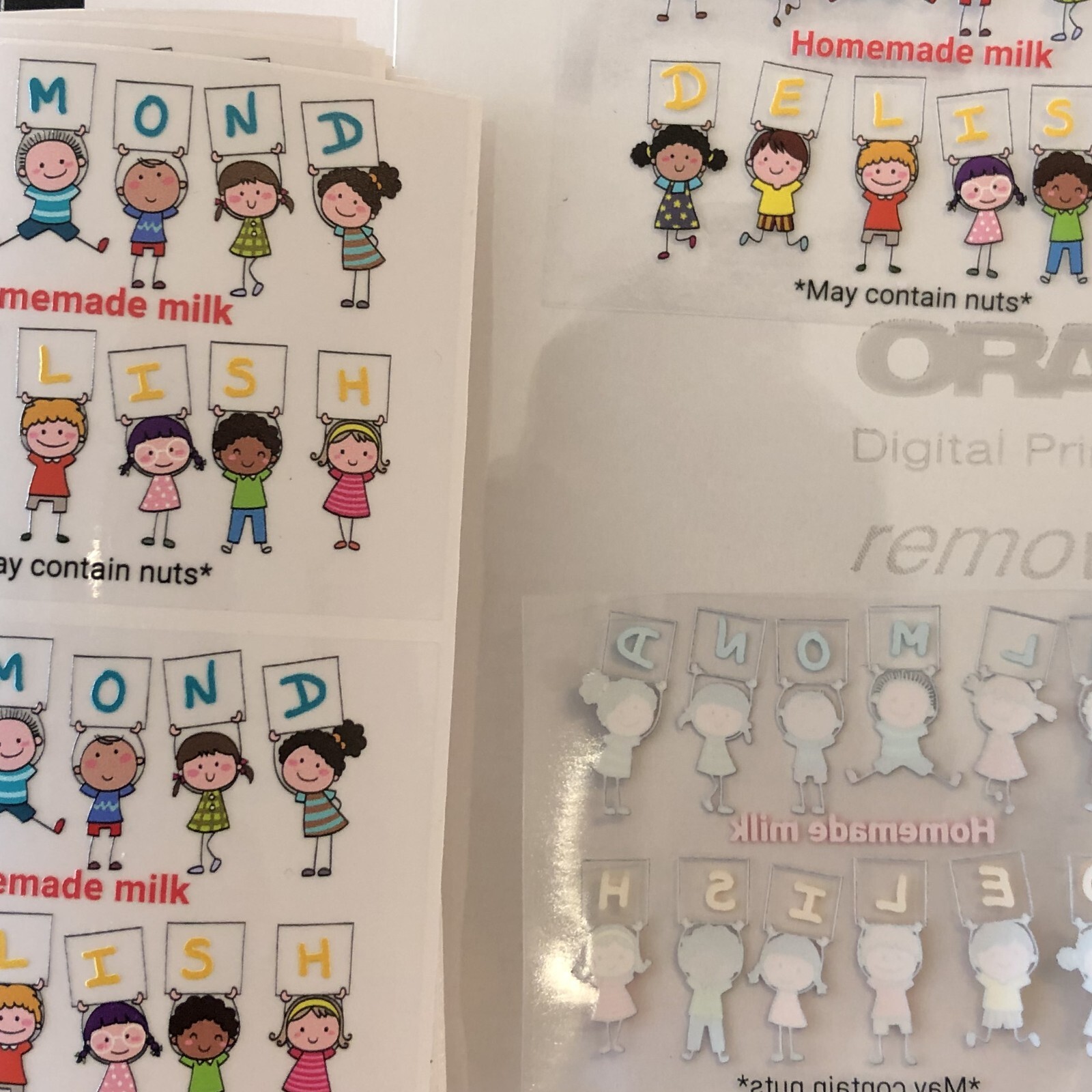 custom clear stickers with logo waterproof clear sticker white on clear label