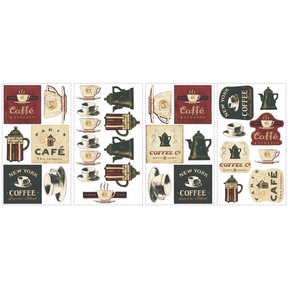 COFFEE HOUSE 31 BiG Wall Stickers Room Decor Kitchen Labels Cups Pot Sign Decals