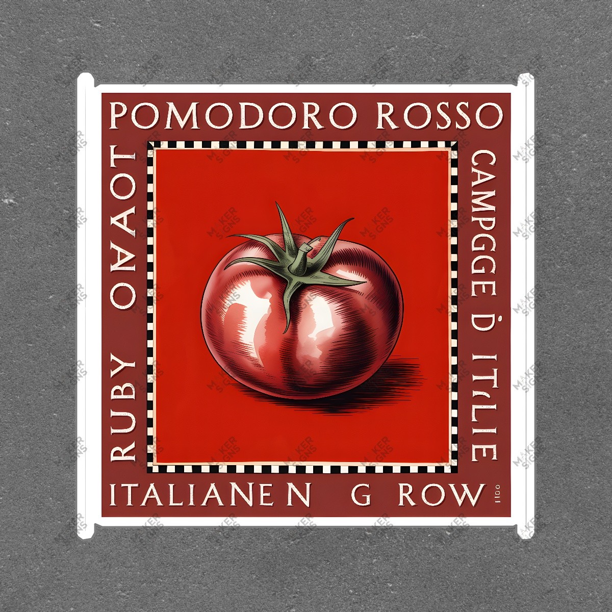 Vintage Italian Pomodoro Rosso Tomato Sign Rustic Kitchen Decor #8246