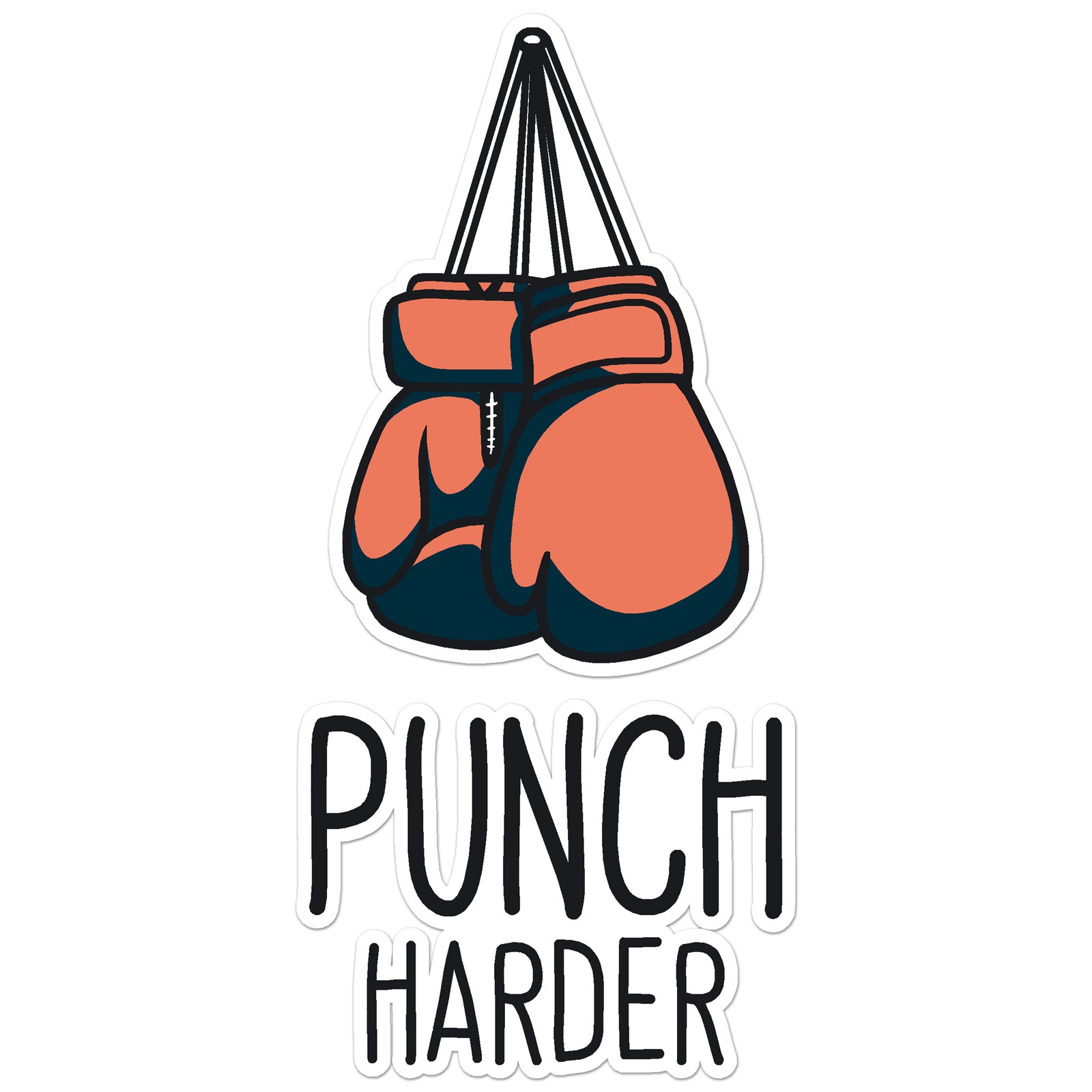 Punch Harder Boxing – Vinyl Decal Sticker – Car Window Laptop – ebn8538