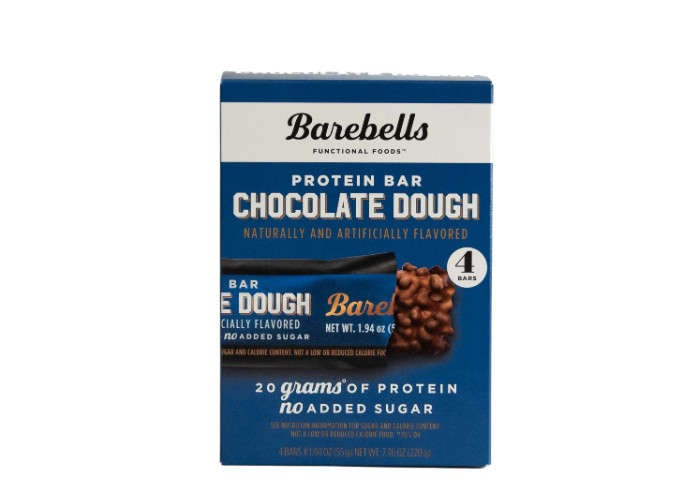 Barebells Protein Bars with 20g High Protein,1.9oz Bars,Chocolate Dough-4Counts.