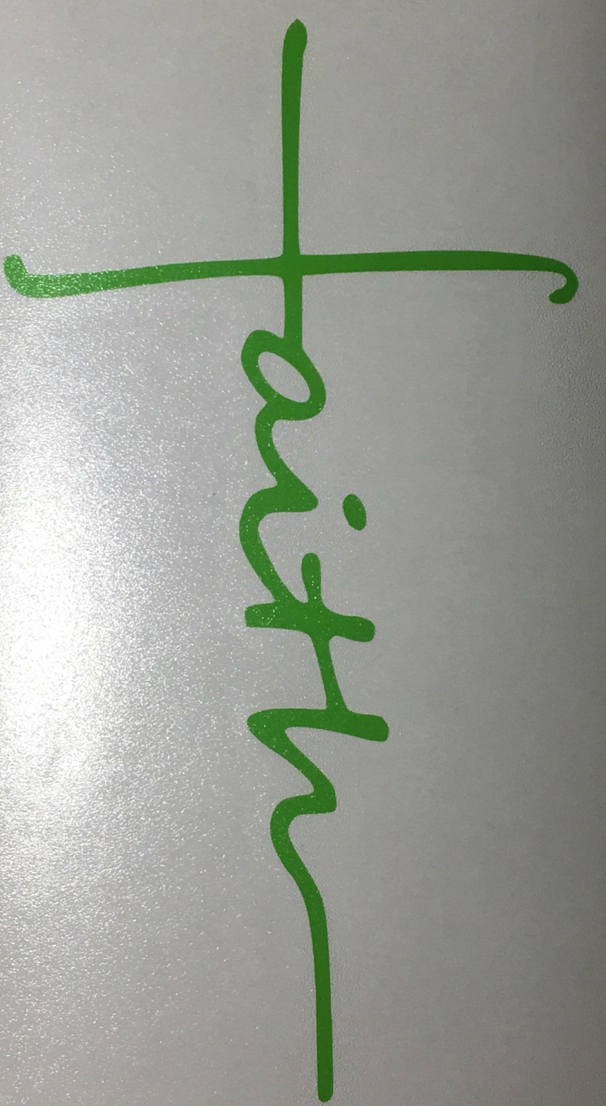 Faith Cross Writing -Decal Logo Sticker